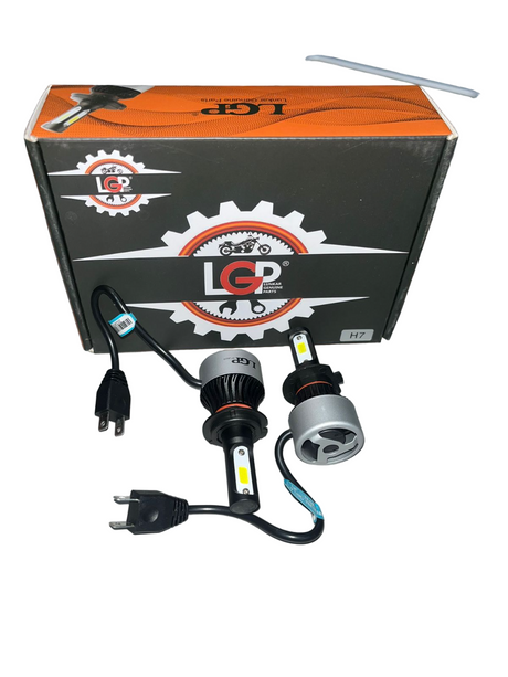 LGP H7 Hi/Lo 9000LM 6500K 72 W LED Automotive Headlight Bulbs Auto Conversion Driving Lamp (Cool White light) (H7) for all cars- 1 YEAR WARRANTY