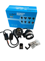 LIU HJG 124 P49 Dual Lens 120W with wiring harness New Model with Power Adaptor 2*60W = 120W Total) Universal For All Cars & Bikes