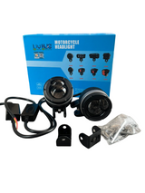 LIU HJG 124 P49 Dual Lens 120W with wiring harness New Model with Power Adaptor 2*60W = 120W Total) Universal For All Cars & Bikes