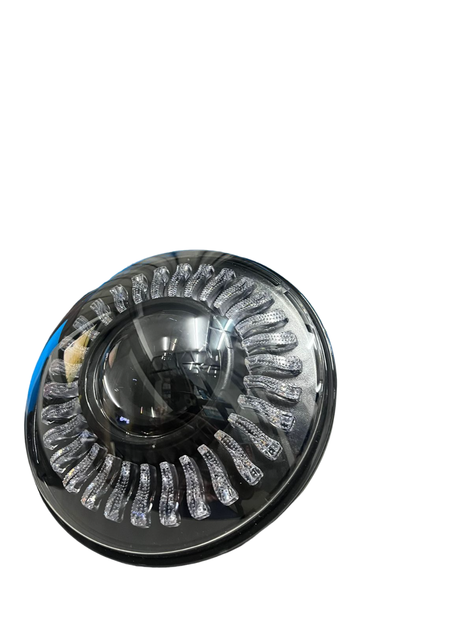 LIU HJG projector headlight 7 inches premium ( type 2) with 62 watt power compatible for Royal Enfield , harley davidson , mahindra thar , gypsy - 1 year warranty