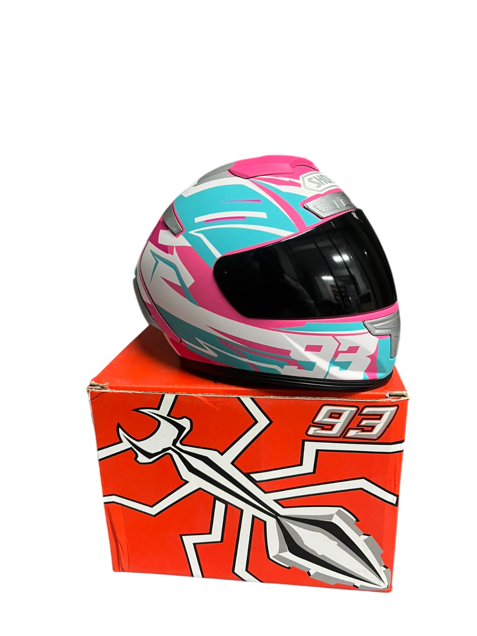 SHOEI | Pink white skyblue Creative Motorcycle Collectible Miniature helmet