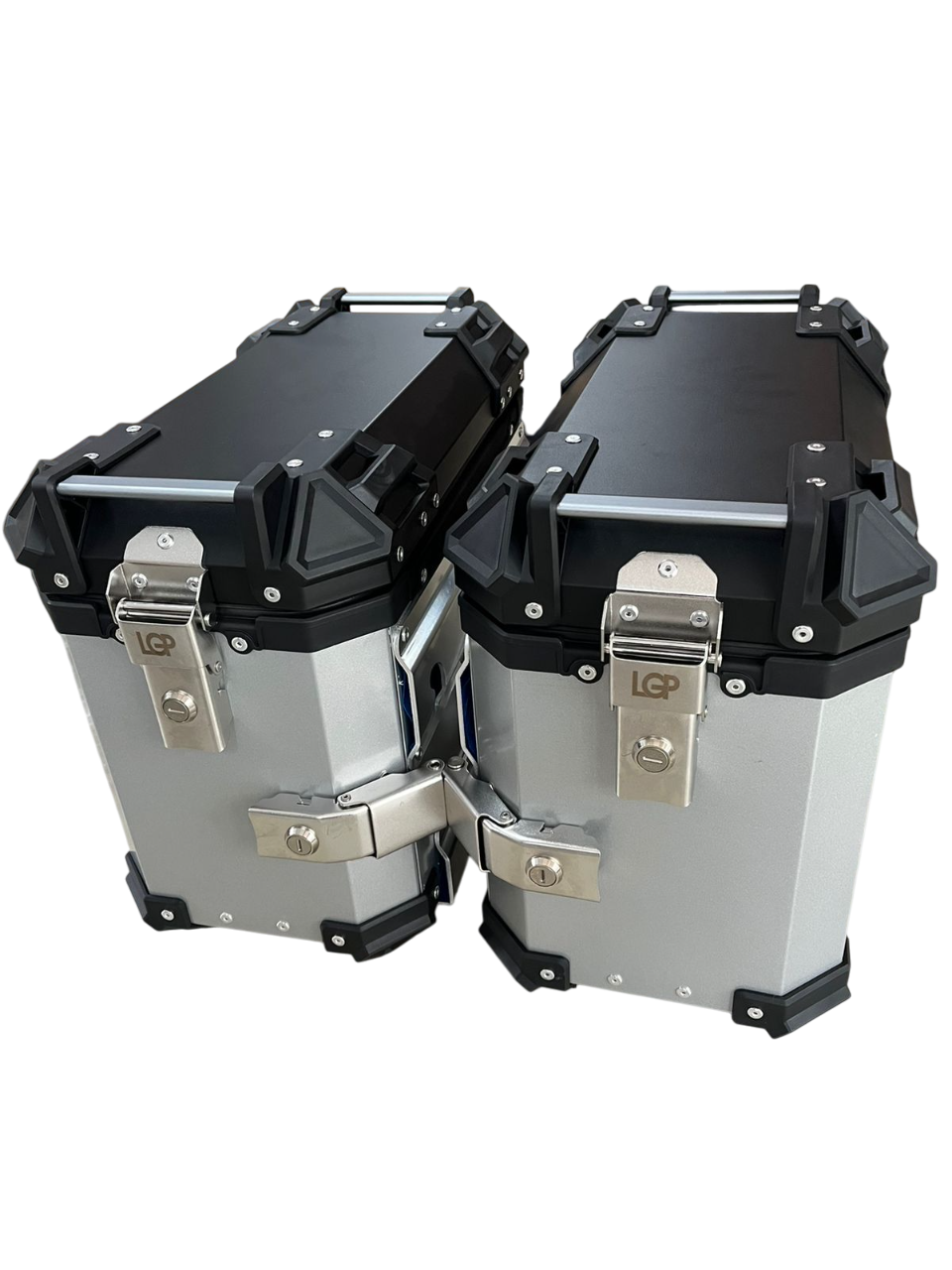 LGP Aluminium Touring Panniers 38L - Set of 2 - Silver