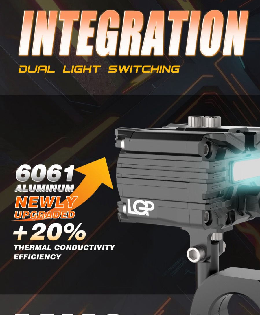 MK05 Spotlight |  IP67 waterproof | auxiliary lights with with harness | compatible for all motorcycles and cars - premium by LGP (18 months warranty)