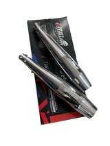 RE Interceptor 650 /GT 650 | SILVER STALLION | DYNO High Performance Exhaust System | Silver Glossy finish | Twin, SS304 - LIFE TIME WARRANTY