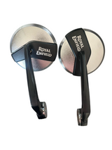 Handle Bar End | Side Mirror | Chrome polish with black | For All Royal Enfiled Motorcycles