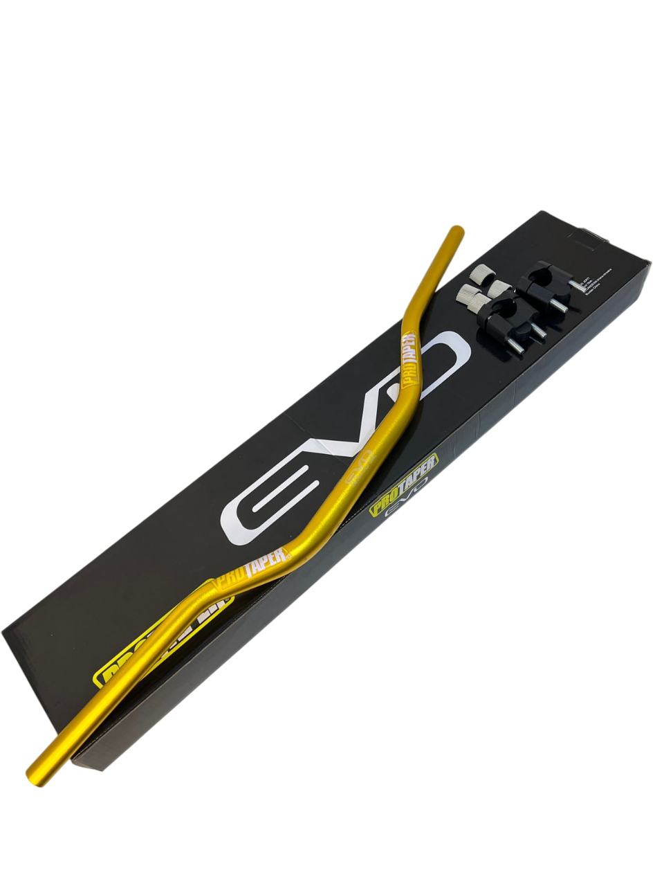 Protaper Aluminum Alloy Universal "Evo" Handlebar Fat Bat with Pair Clamps (Risers)  (Universal For Bike) -  YELLOW
