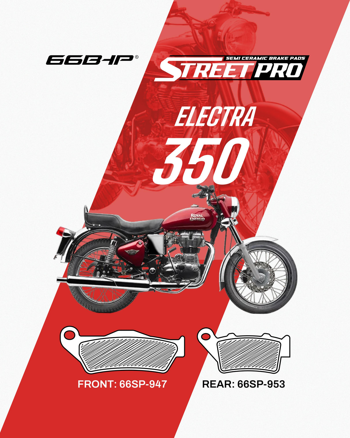Royal Enfield Electra 350 Street Pro Semi Ceramic Brake Pads