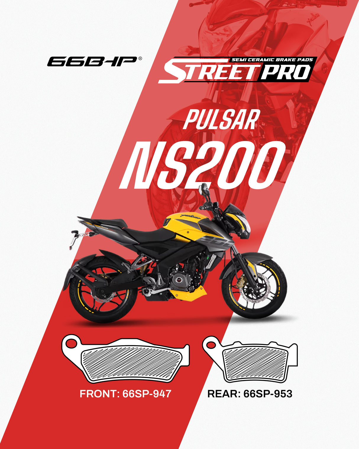 Bajaj Pulsar NS200 Street Pro Semi Ceramic Brake Pads