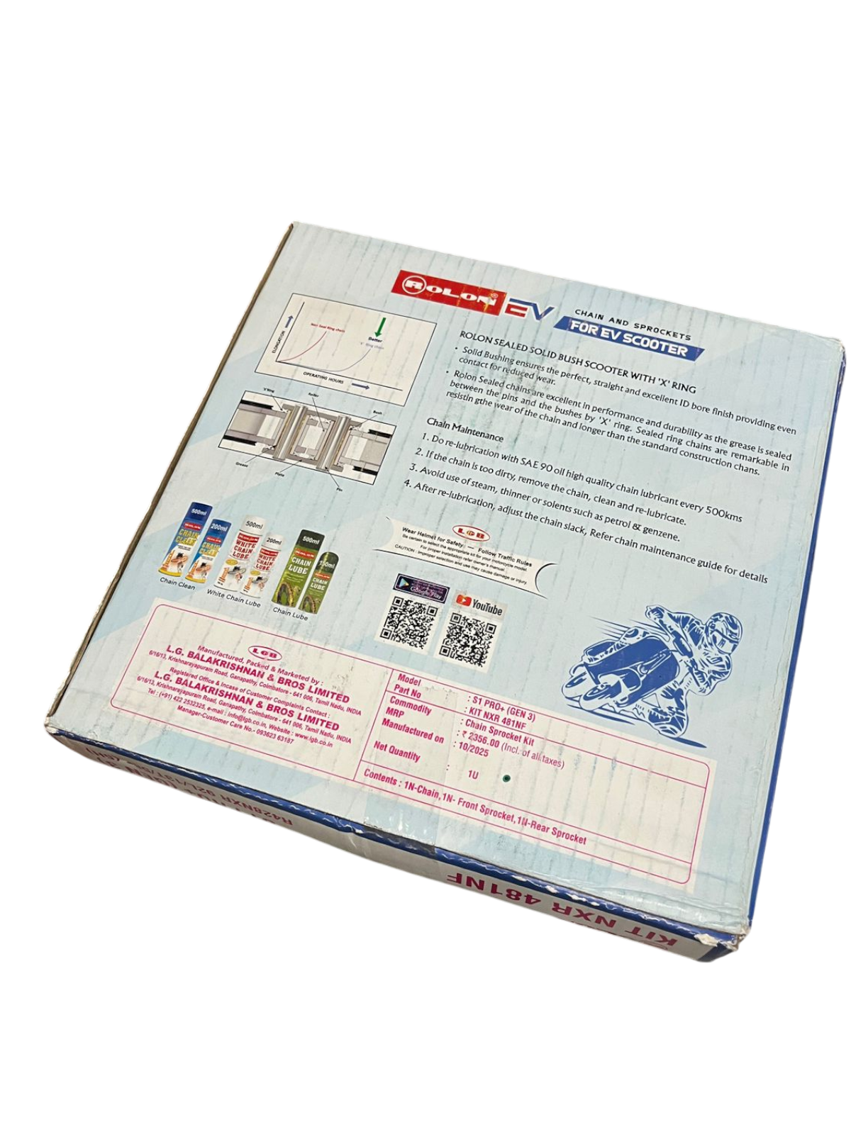 Ola S1 PRO+ ( GEN 3 ) Chain Sprocket kit - Rolon - NXR 481NF