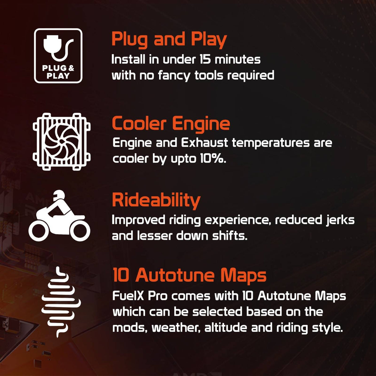 Fuel X pro for Dominar 400 UG4 2019 model onwards