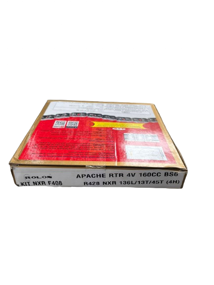 APACHE RTR 4V 160CC BS6 Model Chain and Sprocket kit - KIT NXR F408