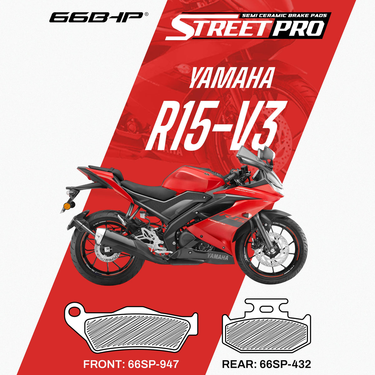 Yamaha R15 V3 Street Pro Semi Ceramic Brake Pads – Moto Modz