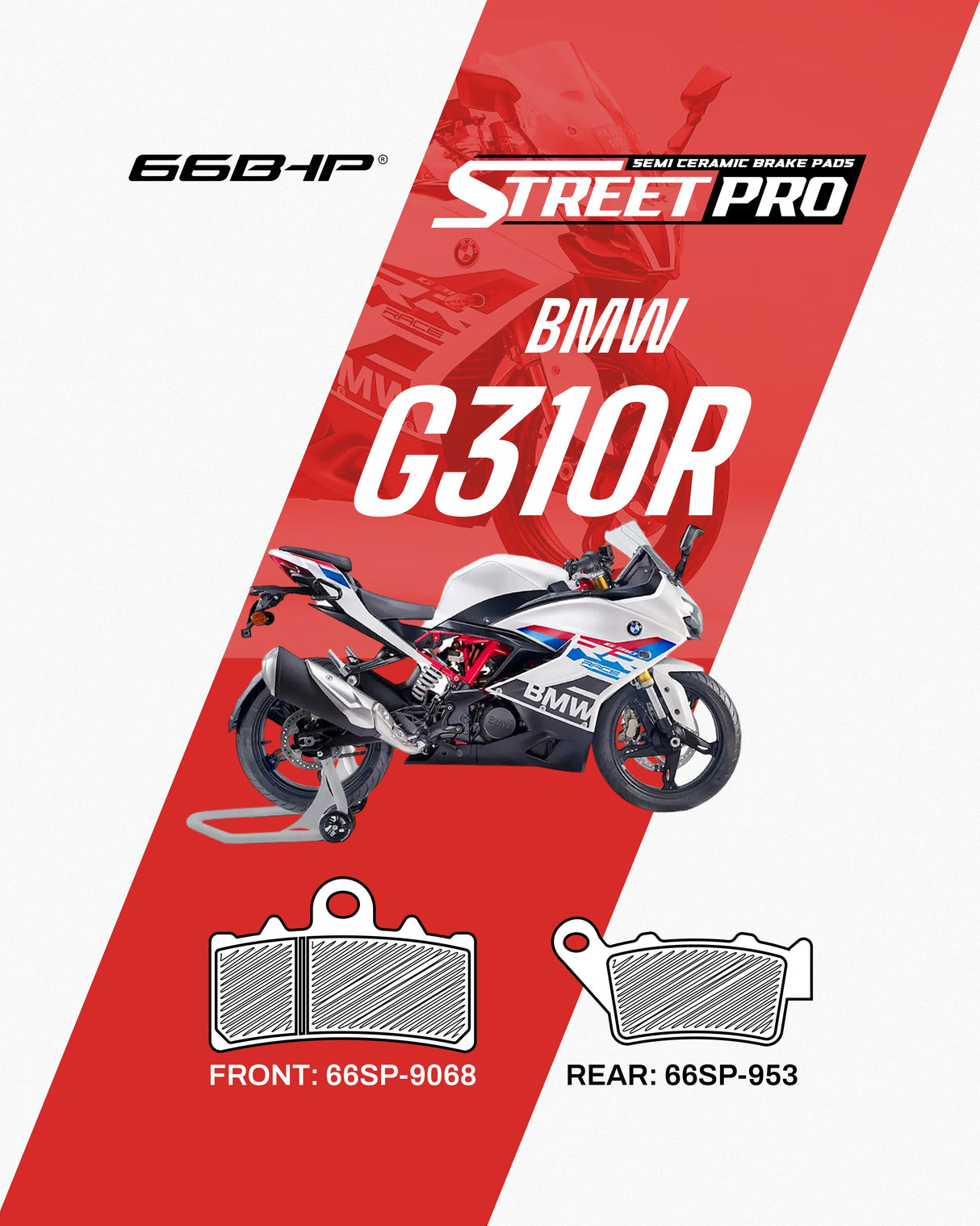 BMW 310R Street Pro Semi Ceramic Brake Pads