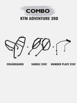 Adventure Combo-Crash Guard+ Saddle Stay+ Number plate Holder - Moto Modz