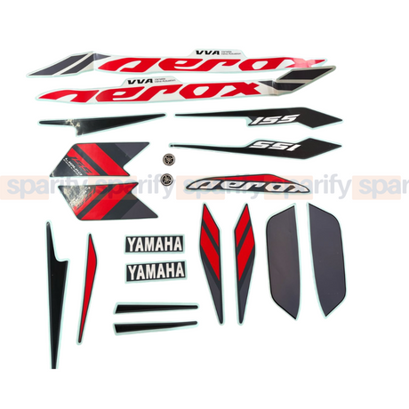YAMAHA AEROX 155 | DECAL STICKER SET | FULL BODY - ( GREY VERMILLION )