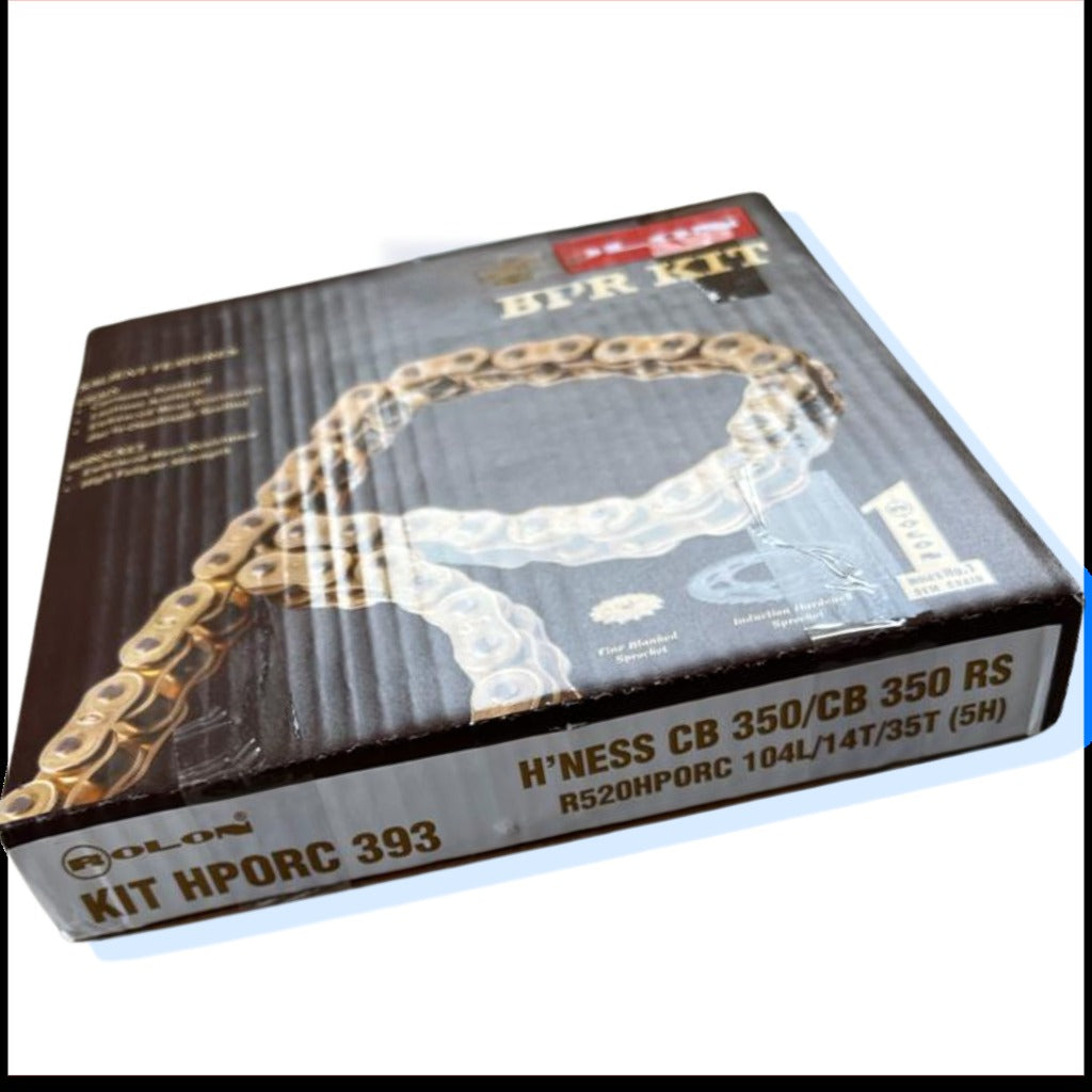 Honda highness cb350 / RS 350 Brass chain sprocket kit by Rolon