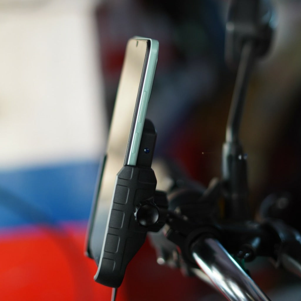 LGP MB1 Jaw-Grip Waterproof Bike/Motorcycle/Scooter Mobile Phone Holder Mount with Fast USB 3.0 Charger, Ideal for Maps and GPS Navigation (Black) - M8