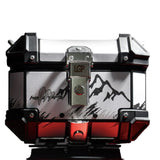 LGP 25 litres aluminium top box with graphics universal 2.0 ( fits all motorcycles )