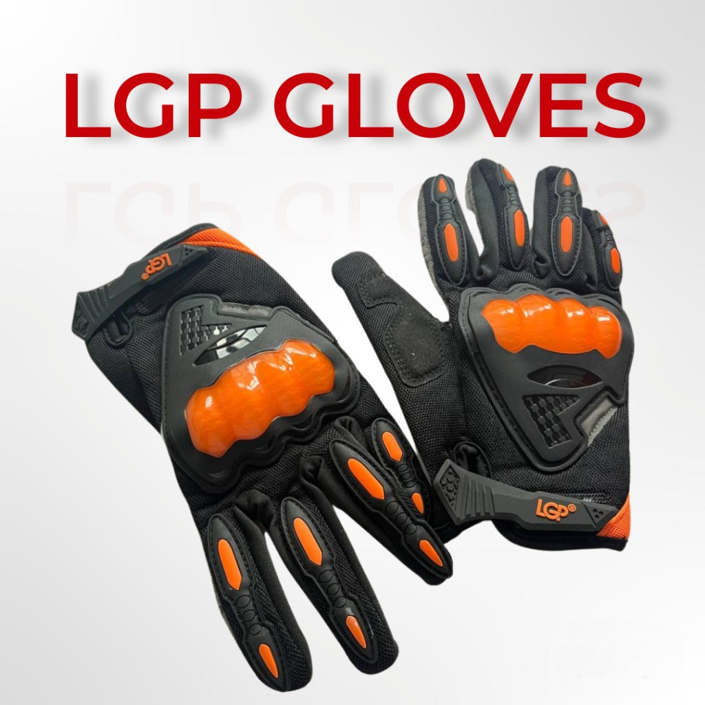 LGP motocross riding gloves | Black (Orange)