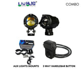 LIU HJG Mercedes Y Lens Ultra Wide Dual Intensity LED Driving Fog Lights White/Yellow 40W (set of 2) for all motorcycles/scooter/cars ( ORIGINAL)