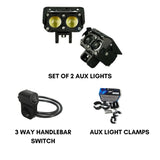 LIU HJG Mega Drive 60W Quad Shot Dual Lens/Dual Color High/Low Yellow/White LED Fog Lights (2 Pc) ( ORIGINAL)