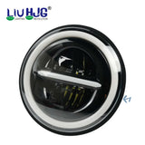 LIU HJG Minus Headlight LED 7inch 12V-80V, 110W original HJG( WITH RING ) for royal enfield , mahindra thar , gypsy , harley davidson models ( 1 unit)