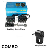 LIU HJG ORIGINAL MEGA DRIVE 6 LENES DUAL COLOR YELLOW/ WHITE LED FOGS LIGHT (SET OF -2)