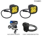 LIU HJG 60W Cree spread and spot Fog light (Set of 2) with yellow filter cap - ( ORIGINAL)