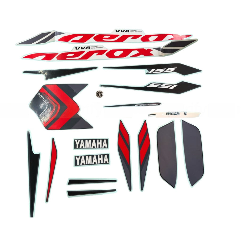 YAMAHA AEROX 155 | DECAL STICKER SET | FULL BODY - ( GREY VERMILLION )