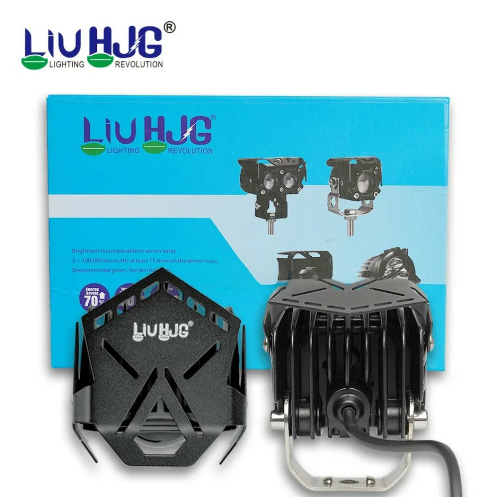 LIU HJG Single LED Future Lens HJG-103 40 watt Fog light with wiring harness for all Motorcycles