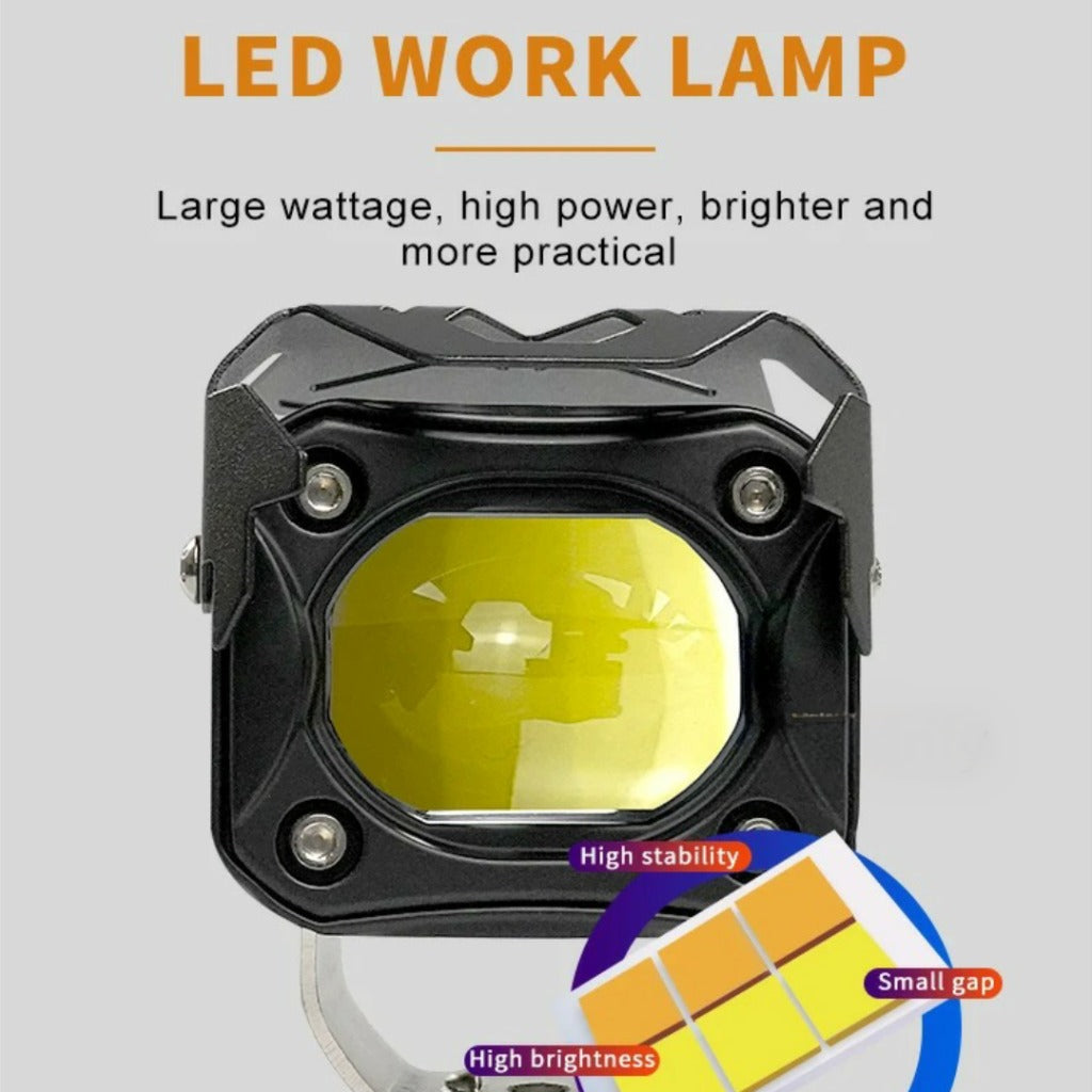 LIU HJG Single LED Future Lens HJG-103 40 watt Fog light with wiring harness for all Motorcycles