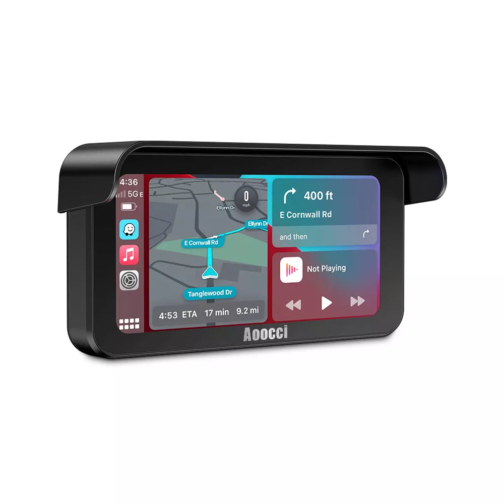 AOOCCI C6 PRO Motorcycle Dash Cam Front and Rear, 4K 1080P Dual Dash Motorcycle Camera with Wireless CarPlay and Android Auto, GPS & Emergency Lock, 140° Wide Angle, Wired Remote, IP67 Waterproof
