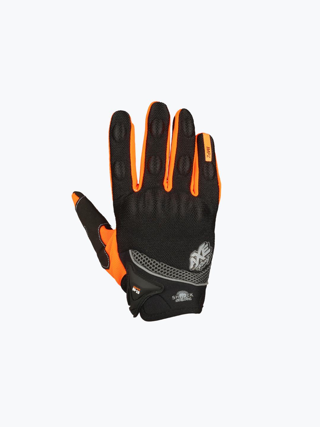 AXE Racing Gloves St09 Black Orange - Moto Modz