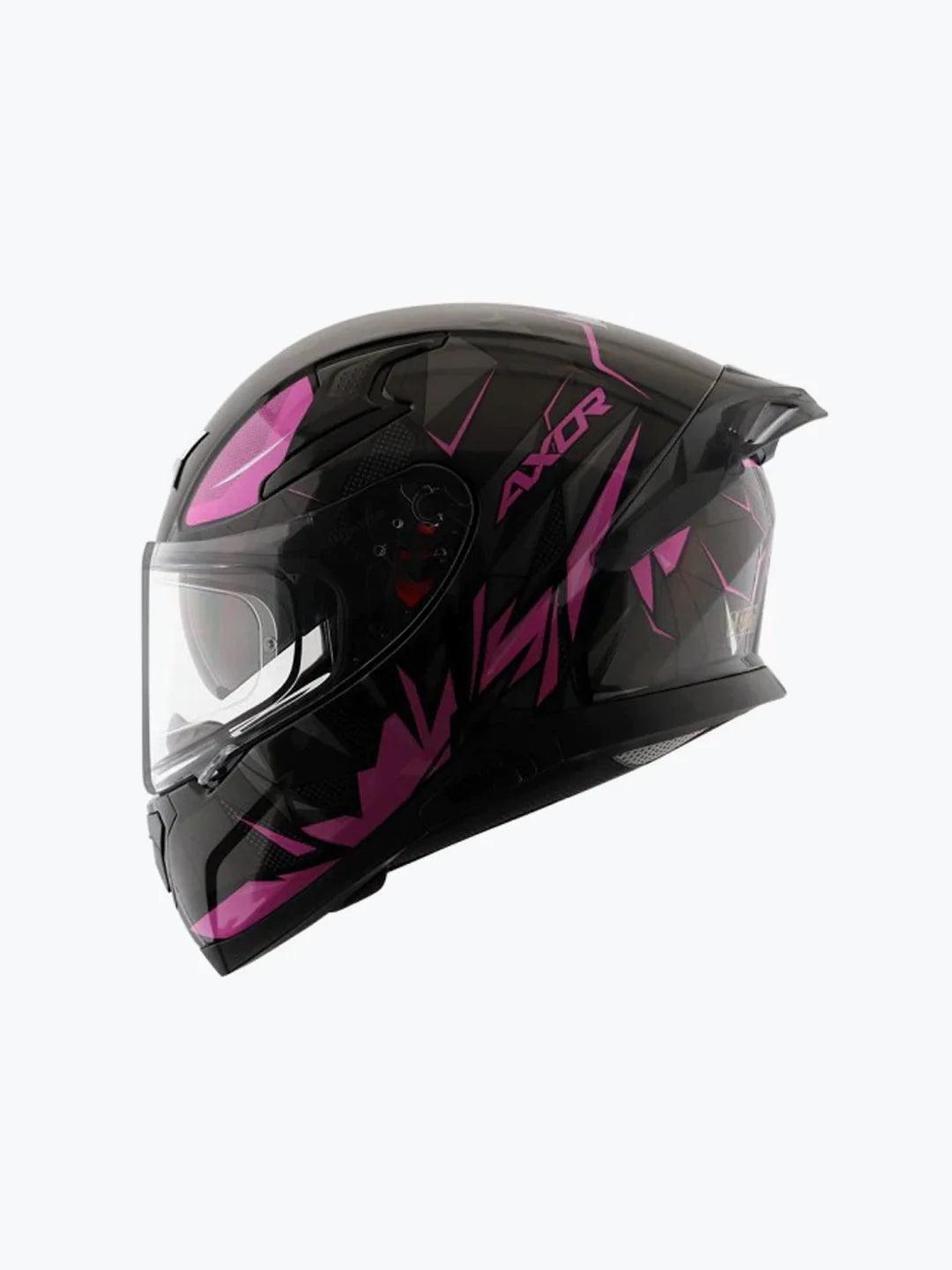Axor Apex Hunter Gloss Black Pink Helmet L - Moto Modz