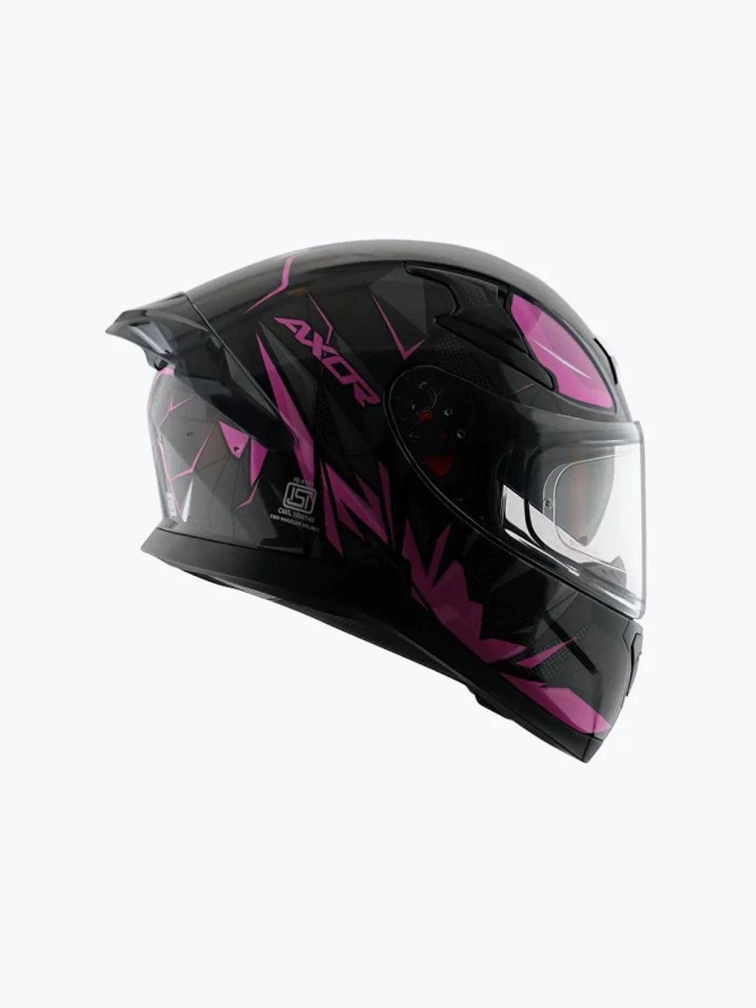 Axor Apex Hunter Gloss Black Pink Helmet L - Moto Modz