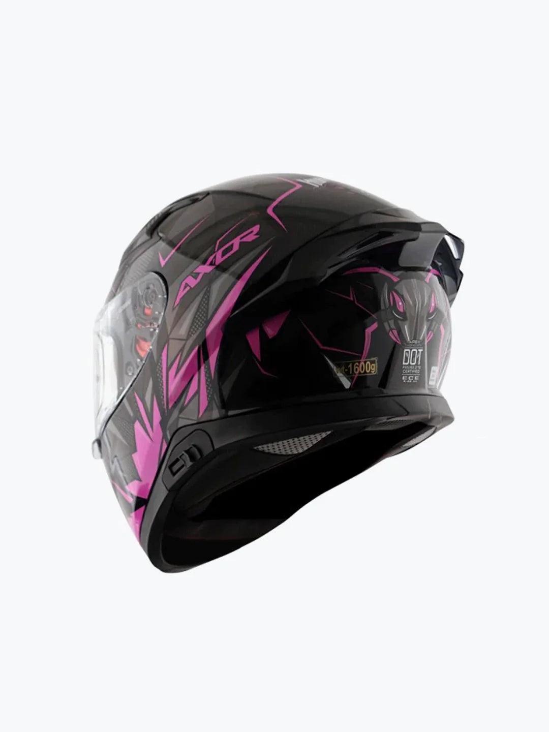 Axor Apex Hunter Gloss Black Pink Helmet L - Moto Modz