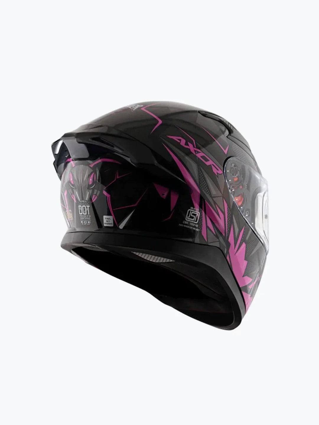 Axor Apex Hunter Gloss Black Pink Helmet L - Moto Modz