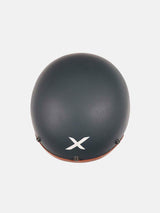 Axor Retro Jet Leather Dull Slate Helmet - Moto Modz