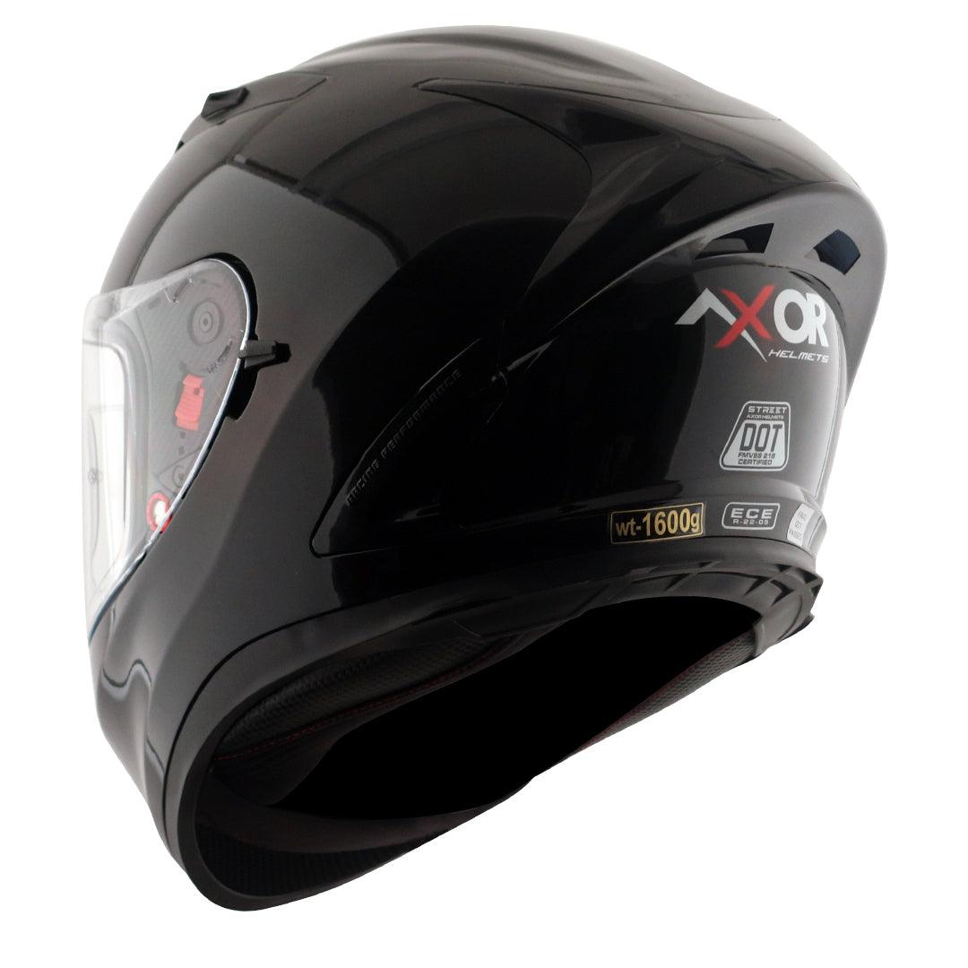 Axor Street Solid Black Helmet - Moto Modz