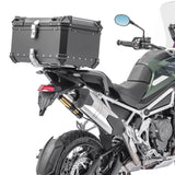 TAANC Overlander 137 Touring Setup 01 – X65 Top Box + Twin 36 Panniers | Stealth Black Aluminium Combo