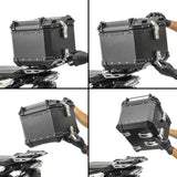 TAANC Urban Arc Top Box – Stealth Black | 45L Aluminium WP Motorcycle Storage Box with Rounded Design