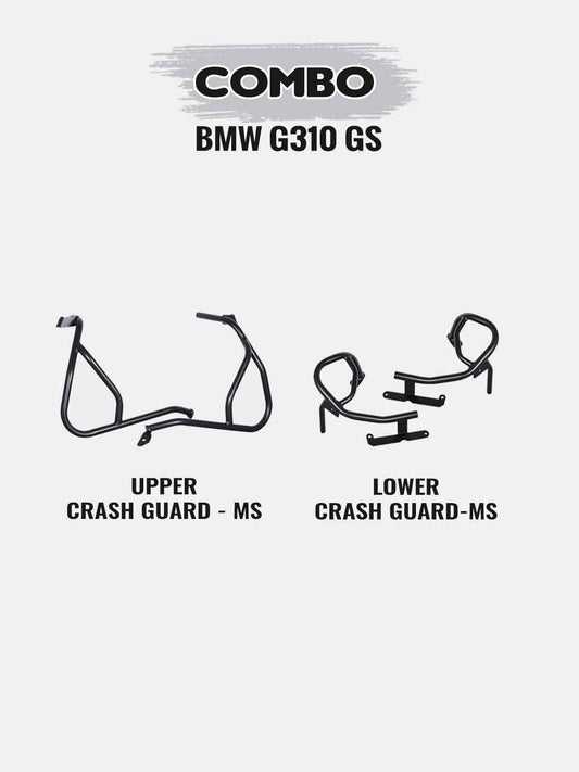 BMW G 310GS Combo-Upper Crash Guard MS+Lower Crash Guard MS - Moto Modz