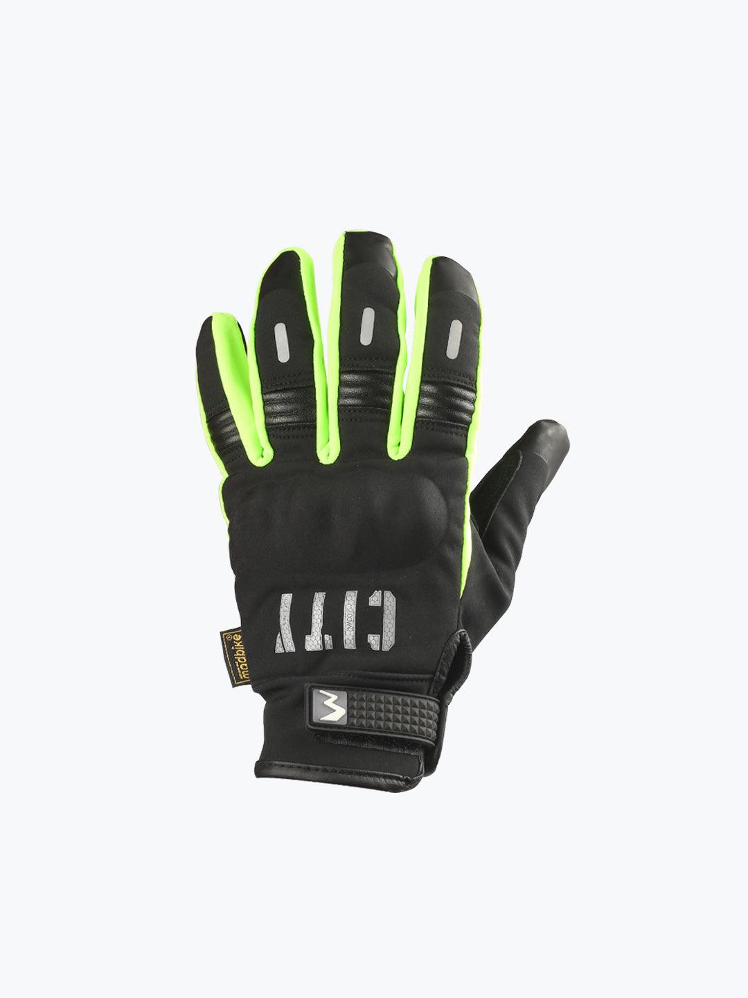 BSDDP City Gloves Touch Black & Green - Moto Modz