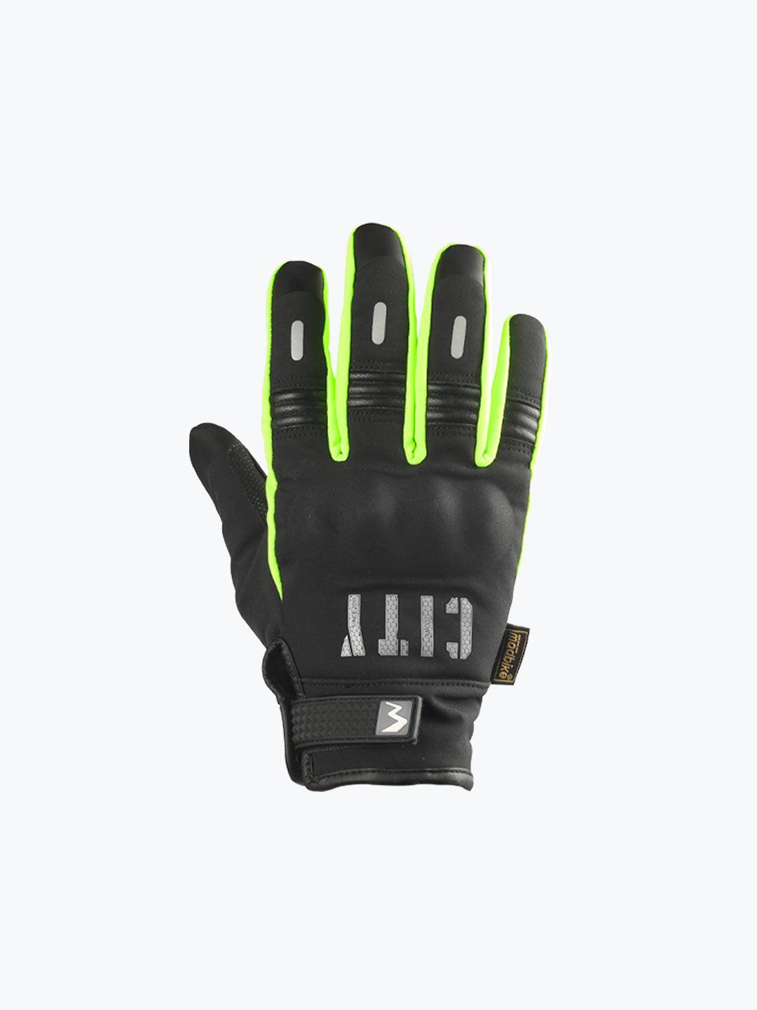 BSDDP City Gloves Touch Black & Green - Moto Modz