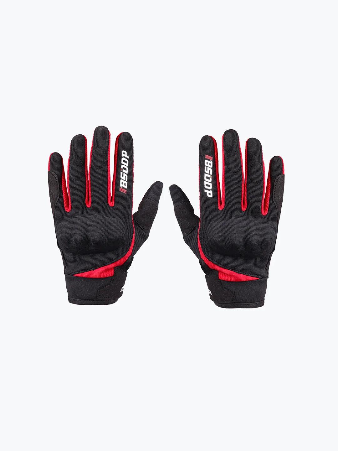 BSDDP Gloves A0143 Black Red - Moto Modz
