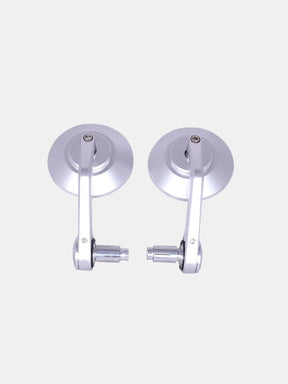 CNC Round GT Mirror-Silver - Moto Modz