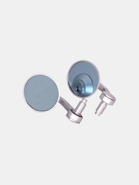 CNC Round GT Mirror-Silver - Moto Modz
