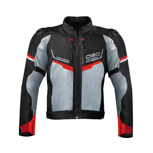 DSG Aire Jacket Black Grey Red - Moto Modz