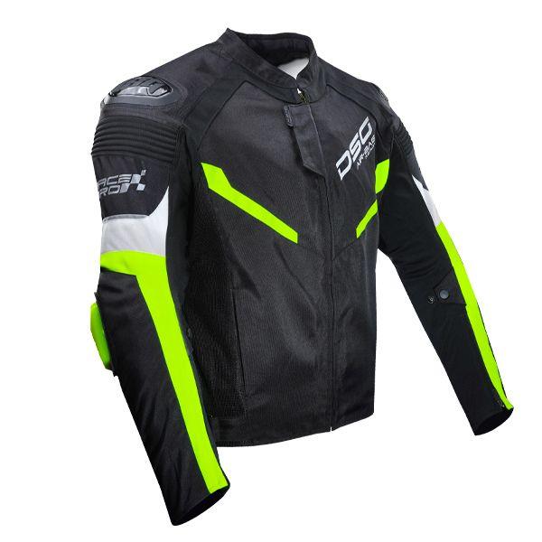 DSG RACE PRO V2 JACKET BLACK YELLOW FLUO - Moto Modz