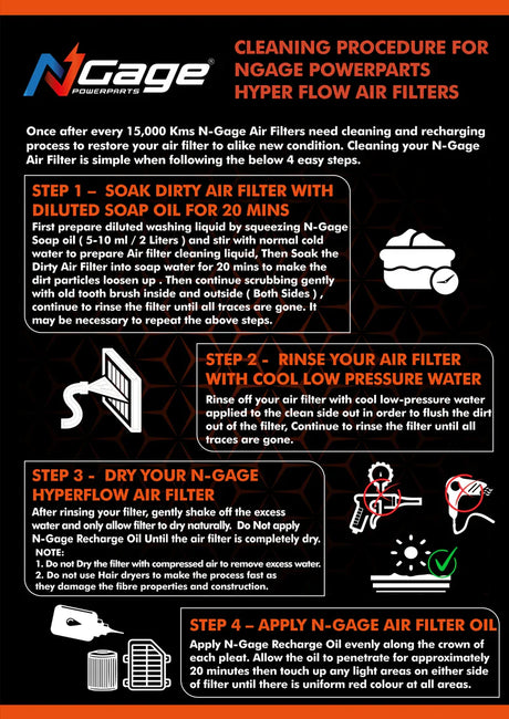 Hyper Flow Air Filter for Yezdi Adventure & Yezdi Scrambler - NGAGE POWERPARTS